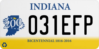 IN license plate 031EFP