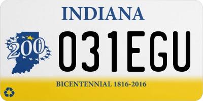 IN license plate 031EGU
