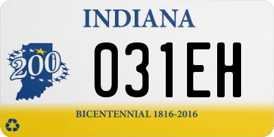 IN license plate 031EH