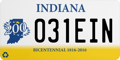 IN license plate 031EIN