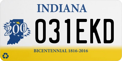 IN license plate 031EKD