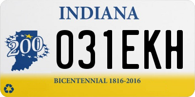 IN license plate 031EKH