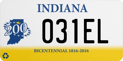 IN license plate 031EL