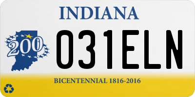 IN license plate 031ELN