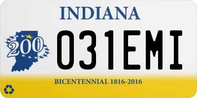 IN license plate 031EMI