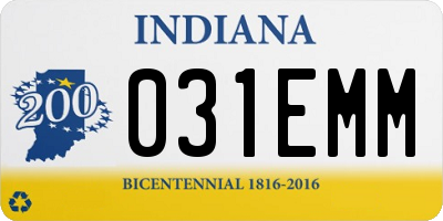 IN license plate 031EMM