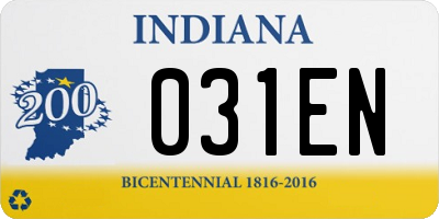 IN license plate 031EN