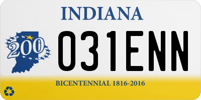 IN license plate 031ENN