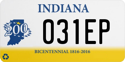 IN license plate 031EP