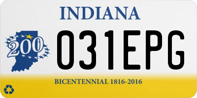 IN license plate 031EPG