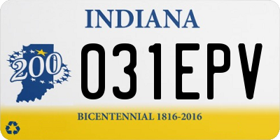 IN license plate 031EPV