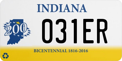 IN license plate 031ER