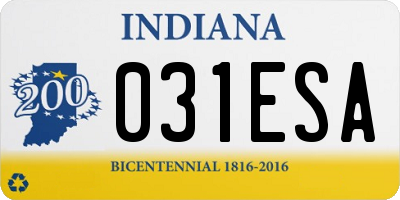 IN license plate 031ESA