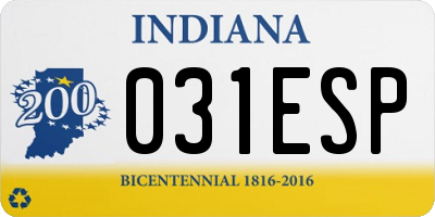 IN license plate 031ESP