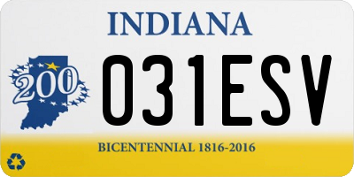 IN license plate 031ESV