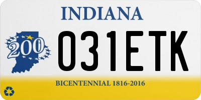 IN license plate 031ETK