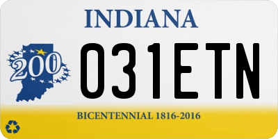 IN license plate 031ETN