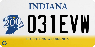 IN license plate 031EVW