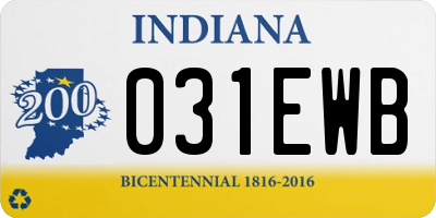 IN license plate 031EWB