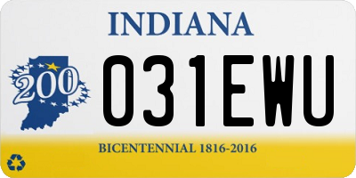 IN license plate 031EWU