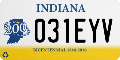IN license plate 031EYV