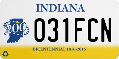 IN license plate 031FCN