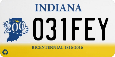 IN license plate 031FEY