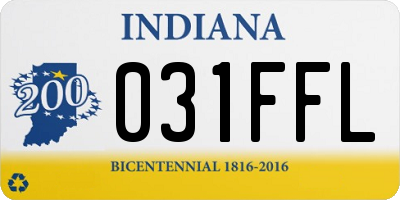 IN license plate 031FFL