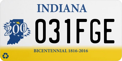 IN license plate 031FGE