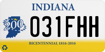 IN license plate 031FHH