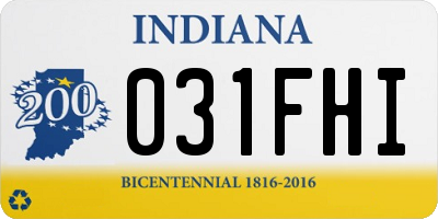 IN license plate 031FHI