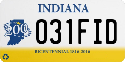 IN license plate 031FID