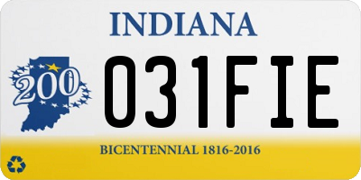 IN license plate 031FIE