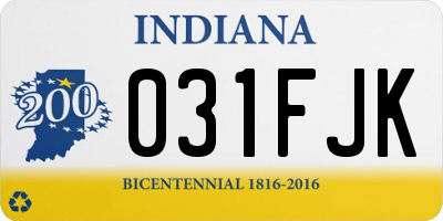 IN license plate 031FJK
