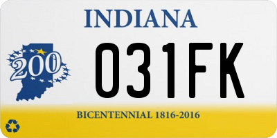 IN license plate 031FK