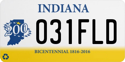 IN license plate 031FLD