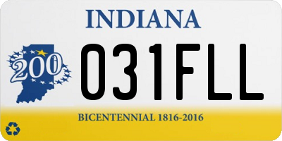 IN license plate 031FLL