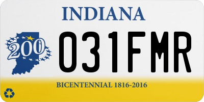 IN license plate 031FMR