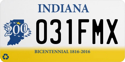 IN license plate 031FMX