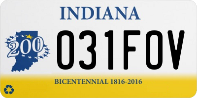 IN license plate 031FOV