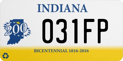 IN license plate 031FP