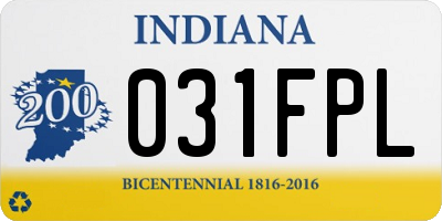IN license plate 031FPL