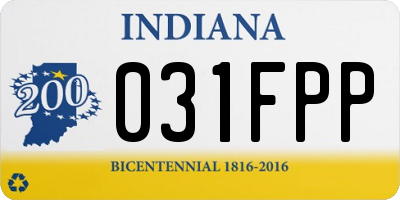 IN license plate 031FPP