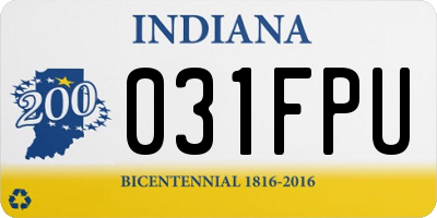 IN license plate 031FPU