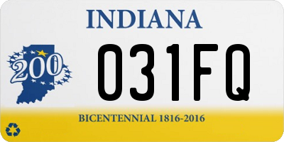 IN license plate 031FQ