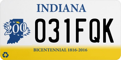 IN license plate 031FQK