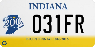 IN license plate 031FR