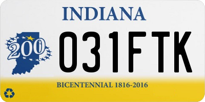 IN license plate 031FTK