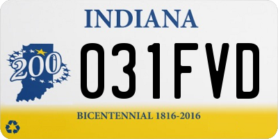 IN license plate 031FVD