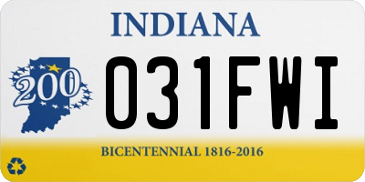 IN license plate 031FWI